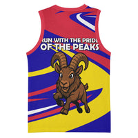 Andorra Basketball Jersey with Cartoon Ibex and Swirl Stripe Design - Wonder Print Shop