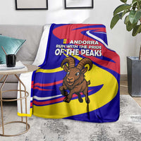 Andorra Blanket with Cartoon Ibex and Swirl Stripe Design - Wonder Print Shop