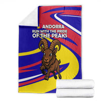Andorra Blanket with Cartoon Ibex and Swirl Stripe Design - Wonder Print Shop