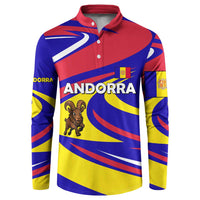 Andorra Button Sweatshirt with Cartoon Ibex and Swirl Stripe Design - Wonder Print Shop