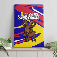 Andorra Canvas Wall Art with Cartoon Ibex and Swirl Stripe Design - Wonder Print Shop