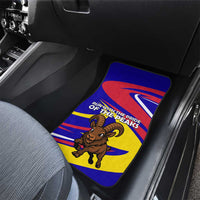 Andorra Car Mats with Cartoon Ibex and Swirl Stripe Design - Wonder Print Shop