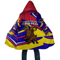 Andorra Cloak with Cartoon Ibex and Swirl Stripe Design - Wonder Print Shop