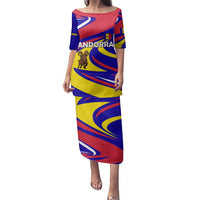 Andorra Family Matching Puletasi and Hawaiian Shirt with Cartoon Ibex and Swirl Stripe Design - Wonder Print Shop