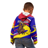 Andorra Kid Hoodie with Cartoon Ibex and Swirl Stripe Design - Wonder Print Shop
