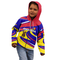 Andorra Kid Hoodie with Cartoon Ibex and Swirl Stripe Design - Wonder Print Shop
