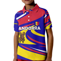 Andorra Kid Polo Shirt with Cartoon Ibex and Swirl Stripe Design - Wonder Print Shop
