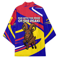 Andorra Kimono with Cartoon Ibex and Swirl Stripe Design - Wonder Print Shop