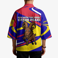 Andorra Kimono with Cartoon Ibex and Swirl Stripe Design - Wonder Print Shop