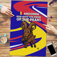 Andorra Puzzle with Cartoon Ibex and Swirl Stripe Design - Wonder Print Shop
