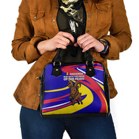 Andorra Shoulder Handbag with Cartoon Ibex and Swirl Stripe Design - Wonder Print Shop