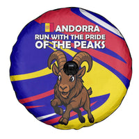 Andorra Spare Tire Cover with Cartoon Ibex and Swirl Stripe Design - Wonder Print Shop