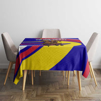 Andorra Tablecloth with Cartoon Ibex and Swirl Stripe Design TS04