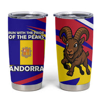 Andorra Tumbler Cup with Cartoon Ibex and Swirl Stripe Design TS04