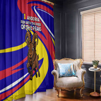 Andorra Window Curtain with Cartoon Ibex and Swirl Stripe Design TS04