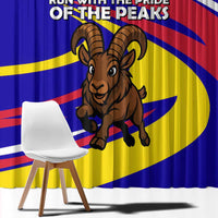 Andorra Window Curtain with Cartoon Ibex and Swirl Stripe Design TS04