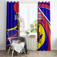 Andorra Window Curtain with Cartoon Ibex and Swirl Stripe Design TS04