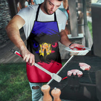 Andorra Apron with Eagle Eyes and Paint Stroke Design - Wonder Print Shop