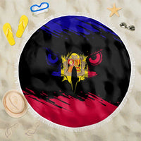 Andorra Beach Blanket with Eagle Eyes and Paint Stroke Design - Wonder Print Shop