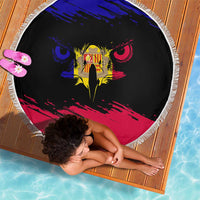 Andorra Beach Blanket with Eagle Eyes and Paint Stroke Design - Wonder Print Shop