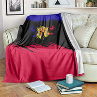 Andorra Blanket with Eagle Eyes and Paint Stroke Design - Wonder Print Shop