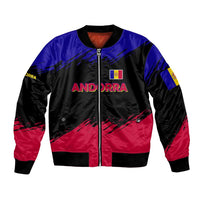 Andorra Bomber Jacket with Eagle Eyes and Paint Stroke Design - Wonder Print Shop