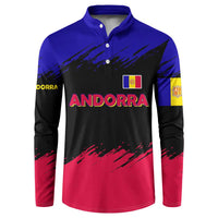 Andorra Button Sweatshirt with Eagle Eyes and Paint Stroke Design - Wonder Print Shop