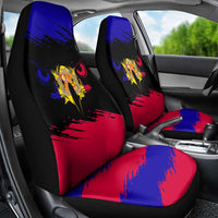 Andorra Car Seat Cover with Eagle Eyes and Paint Stroke Design - Wonder Print Shop