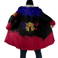 Andorra Cloak with Eagle Eyes and Paint Stroke Design - Wonder Print Shop