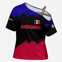 Andorra Cross Shoulder Shirt with Eagle Eyes and Paint Stroke Design - Wonder Print Shop