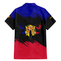 Andorra Family Matching Mermaid Dress and Hawaiian Shirt with Eagle Eyes and Paint Stroke Design - Wonder Print Shop