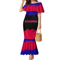 Andorra Family Matching Mermaid Dress and Hawaiian Shirt with Eagle Eyes and Paint Stroke Design - Wonder Print Shop