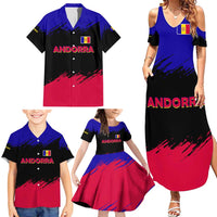 Andorra Family Matching Summer Maxi Dress and Hawaiian Shirt with Eagle Eyes and Paint Stroke Design - Wonder Print Shop