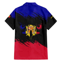 Andorra Hawaiian Shirt with Eagle Eyes and Paint Stroke Design - Wonder Print Shop