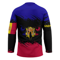 Andorra Hockey Jersey with Eagle Eyes and Paint Stroke Design - Wonder Print Shop