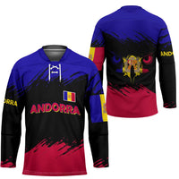 Andorra Hockey Jersey with Eagle Eyes and Paint Stroke Design - Wonder Print Shop
