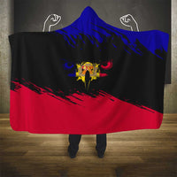 Andorra Hooded Blanket with Eagle Eyes and Paint Stroke Design - Wonder Print Shop
