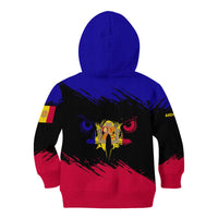 Andorra Kid Hoodie with Eagle Eyes and Paint Stroke Design - Wonder Print Shop