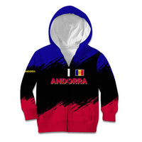 Andorra Kid Hoodie with Eagle Eyes and Paint Stroke Design - Wonder Print Shop