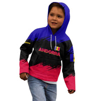 Andorra Kid Hoodie with Eagle Eyes and Paint Stroke Design - Wonder Print Shop