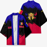 Andorra Kimono with Eagle Eyes and Paint Stroke Design - Wonder Print Shop