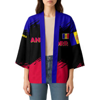 Andorra Kimono with Eagle Eyes and Paint Stroke Design - Wonder Print Shop