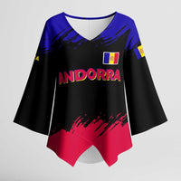 Andorra Kimono Sleeve Blouse with Eagle Eyes and Paint Stroke Design - Wonder Print Shop