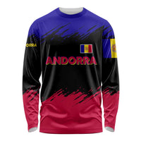 Andorra Long Sleeve Shirt with Eagle Eyes and Paint Stroke Design - Wonder Print Shop