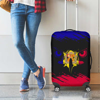 Andorra Luggage Cover with Eagle Eyes and Paint Stroke Design - Wonder Print Shop