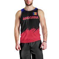 Andorra Men Tank Top with Eagle Eyes and Paint Stroke Design - Wonder Print Shop
