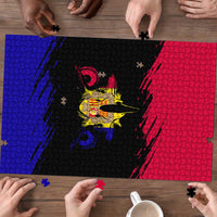 Andorra Puzzle with Eagle Eyes and Paint Stroke Design - Wonder Print Shop