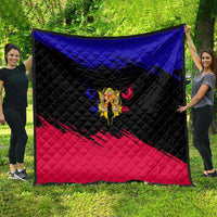 Andorra Quilt with Eagle Eyes and Paint Stroke Design - Wonder Print Shop