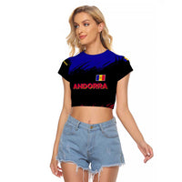 Andorra Raglan Cropped T Shirt with Eagle Eyes and Paint Stroke Design - Wonder Print Shop