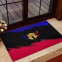 Andorra Rubber Doormat with Eagle Eyes and Paint Stroke Design - Wonder Print Shop